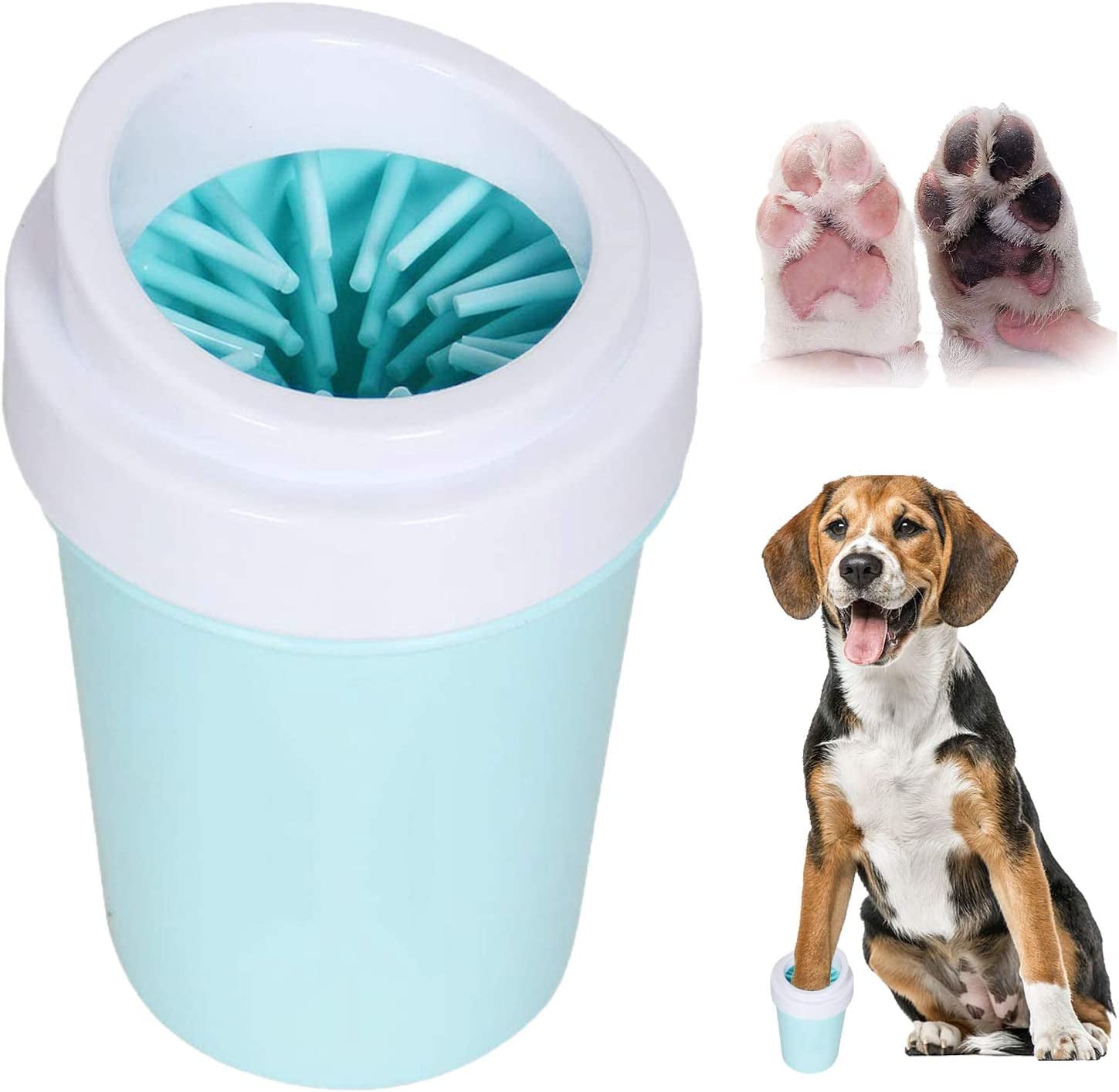 Dog Paw Cleaner Pet Paw Washer for Dogs Muddy Paws Cleaner Paw Brushes Easy Disassemble and Install Dog Foot Washer