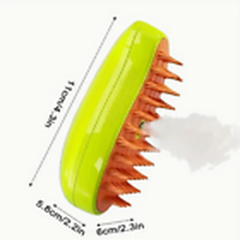 Rechargeable Shedding Hair Spray Hot Steam Easy Pet Grooming Brush for Cat, Dog