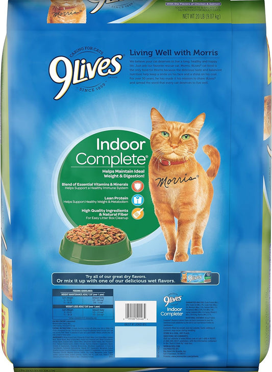 9Lives Indoor Complete Dry Cat Food 20lb bag