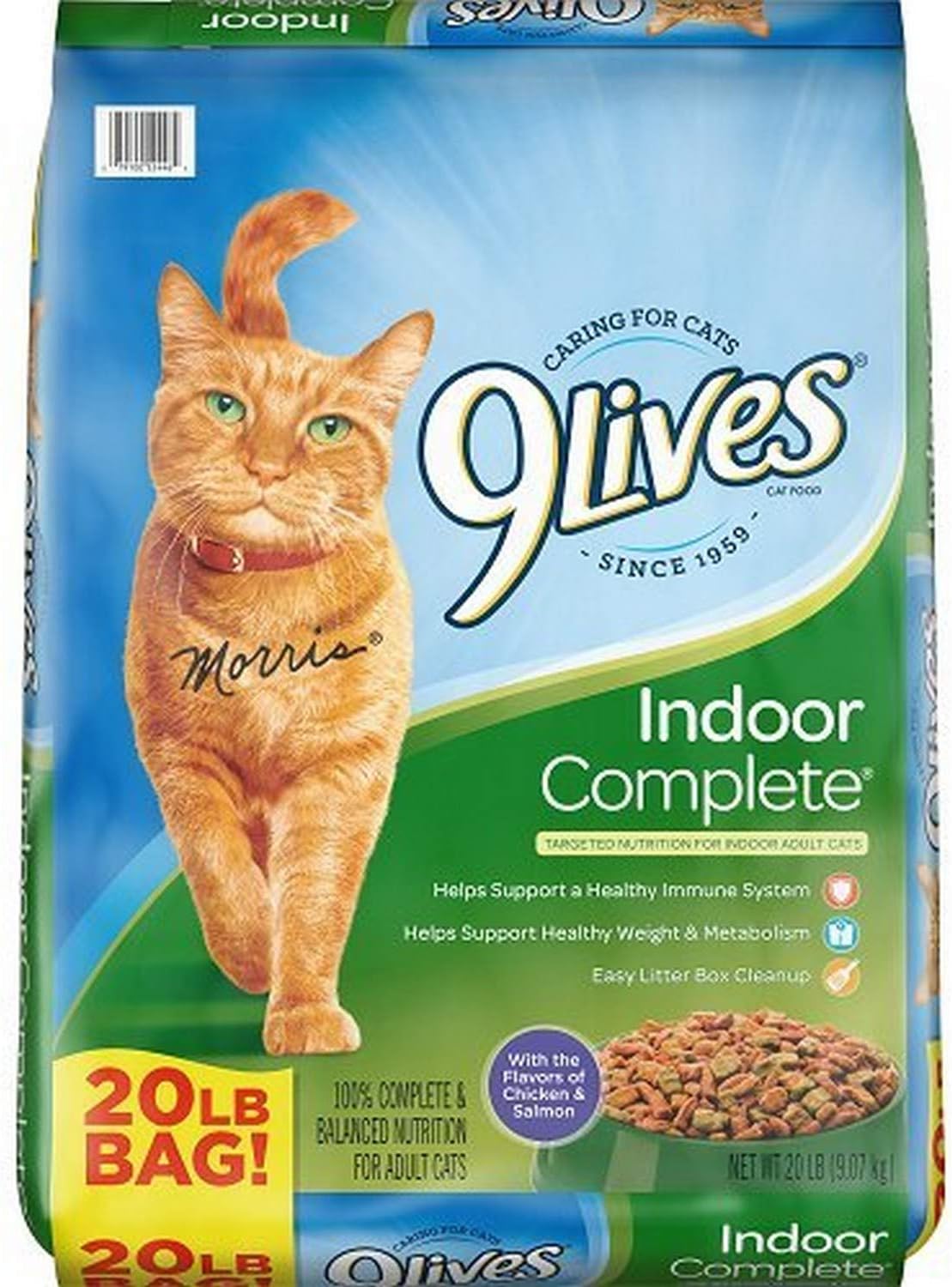 9Lives Indoor Complete Dry Cat Food 20lb bag